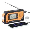 VEVOR Emergency Weather Radio, 2000mAh Battery, FM-AM-WB-NOAA Alert Solar Hand Crank w USB Cable