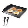 VEVOR Carbon Steel Griddle, 22x16 inch Universal Flat Top Rectangular Plate, Gas Grill Griddle for BBQ Grill, Fire Pit, Campfire
