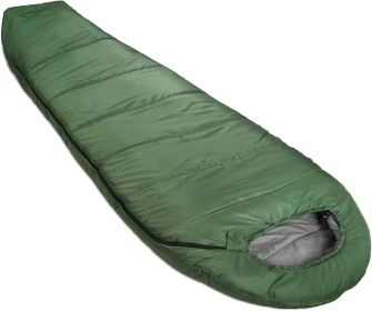 20 F Cold Weather Mummy Sleeping Bag, 82 Inches x 33 Inches, Olive Green