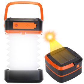 Solar Camping Lantern LED Collapsible Tent Lamp USB Rechargeable Portable Emergency Light