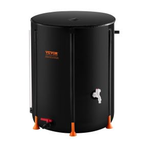 VEVOR Collapsible Rain Barrel, 53 Gal Rain Catcher with Spigots and Overflow Kit