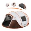 4 Persons White + Brown Pop-Up Tent