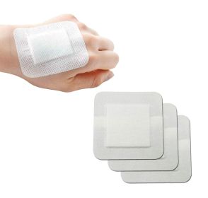Island Dressing. Case of 100 Adhesive Dressings 4" x 6" for Wound Protection. Sterile dressings with Non-Adherent Island pad. Single use & Latex-Free.