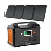 200W Portable Power Station; FlashFish 40800mAh Solar Generator with 60W 18V ETFE Portable Solar Panel; Flashfish Foldable Solar Charger