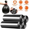 4 Rolls Black Garbage Bags 6.18 Gallons Unscented Disposable Trash Bags Portable Leak Resistant Toilet Liners