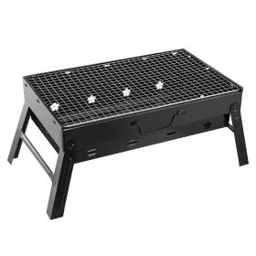 Portable Charcoal Grill Stainless Steel Outdoor Folding BBQ Tabletop Barbecue Grill