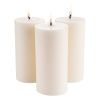 VEVOR 3 Pack Unscented White Pillar Candles, Each One Burns 65 Hours Long