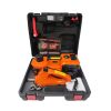 LCD Display Electric Car Jack, 5 Ton Hydraulic Jack with Impact Wrench, Portable Car Lift with Built-in Inflatable Pump