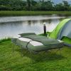 Compact Portable Camping Bed 2-Person Collapsible Cot with Sleeping Bag Air Mattress Pillows for Fishing Hiking