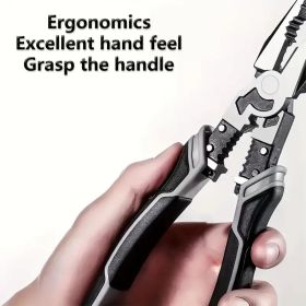 Tiger Pliers, Five In One Multifunctional Pliers Set, Industrial Grade with PVC Handle, Professional Manual Tools