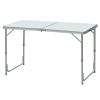Outsunny 47" Aluminum Lightweight Portable Folding Easy Clean Camping Table with Carrying Handle