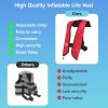 Automatic-Manual Inflatable Adult Life Vest Jacket, Water Sports, Kayak, Flood Preparation, Supports up to 330 lbs, 33g CO2 Cylinder, 609 Red