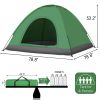3-4 Person Camping Dome Tent, Army Green
