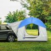 2000mm Waterproof SUV Tent, Car Tent with 3 Doors and Mesh Window, for 5-6 Person Camping Travel, Gray and Blue