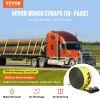 VEVOR Winch Straps, 4" x 30', 6000 lbs Load Capacity, 18000 lbs Break Strength, Truck Straps with Flat Hook