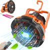 5200mAh LED Camping Fan Light, Outdoor USB Rechargeable Tent Camping Light, Travel Portable Ceiling Fan Lamp, Emergency Power Bank