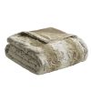 Large Faux Fur Throw, Color Sand