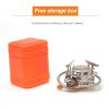 1pc Portable Camping Stove; Backpacking Stove With Piezo Ignition; Stable Support Wind-Resistance Camp Stove For Outdoor Camping Hiking Cooking