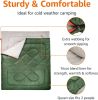 40 F Cool Weather Two-Person Sleeping Bag, 87 Inches x 59 Inches, Olive Green