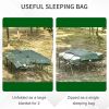 Foldable Camping Cot Bed, Inflatable Sleeping Air Mattress, Pad, Sleeping Bag, 2 Pillows and Foot Pump