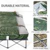 Foldable Camping Cot Bed, Inflatable Sleeping Air Mattress, Pad, Sleeping Bag, 2 Pillows and Foot Pump