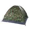 Camouflage Camping Tent for 3 to 4 Person Portable Silver Coated Fabric and Fiberglass Poles Lightweight Waterproof Foldable Tent