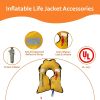 Automatic-Manual Inflatable Adult Life Vest Jacket, Water Sports, Kayak, Flood Preparation, Supports up to 330 lbs, 33g CO2 Cylinder, 607 Blue