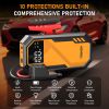 5000A Car Jump Starter, Gas or Diesel, Portable Power Bank, LED Flashlight, 12V Jumper Box, 10 Protections Built-in