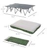Foldable Camping Cot Bed, Inflatable Sleeping Air Mattress, Pad, Sleeping Bag, 2 Pillows and Foot Pump