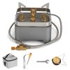 12000W Portable Camping Stove With Cassette Adapter Windproof Igniter Outdoor Camping Backpacking Burner with Carrying Case