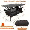 Portable 37" Oversized Camping Table - Instant-Roll Aluminum Folding Table for Camping, Outdoors, BBQs, etc.