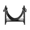 Indoor Firewood Rack, 1.5 ft Curved Log Holder with Canvas Carrier, 40lb Capacity Wood Storage Stand, Powder-Coated Steel Firewood Holder