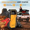 5000A Car Jump Starter, Gas or Diesel, Portable Power Bank, LED Flashlight, 12V Jumper Box, 10 Protections Built-in