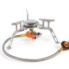 1pc Portable Camping Stove; Backpacking Stove With Piezo Ignition; Stable Support Wind-Resistance Camp Stove For Outdoor Camping Hiking Cooking