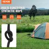 VEVOR Braided Nylon Cord, 3/16 inch by 250 feet, 32-Strand Design, 720 LBS Tensile Strength, Multi-Purpose Black Rope for Outdoor, Tree Work, Hiking