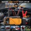 5000A Car Jump Starter, Gas or Diesel, Portable Power Bank, LED Flashlight, 12V Jumper Box, 10 Protections Built-in