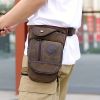 Canvas Drop Leg Bag Multi-Pocket Outdoor Waist Pack For EDC Tactical Military Outdoor Hiking Climbing Bike Travel