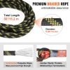 VEVOR Vertical Lifeline Assembly, 0.55'' x 50' Fall Protection Rope with 30 KN Breaking Tension, Polyester Roofing Rope with Steel Snap Hooks