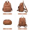 Ladies' leather bag - caramel color