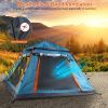 4-5 Person Camping Tent Outdoor Foldable Waterproof Tent with 2 Mosquito Nets Windows, Bag, Blue