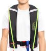 Manual Inflatable Life Vest for Adults, Flood Emergency Prep, PFD Low Profile, Supports up to 330 lbs, Green