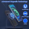 10000mAh 22.5W Magnetic Wireless Power Bank PD Fast Charging Portable Charger with Built-in Type-C Cables 15W Wireless Charging