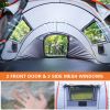 4 Persons White + Brown Pop-Up Tent