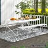 6 Feet (3 person) Plastic Folding Bench Picnic Camping Dining Seat with Carrying Handle