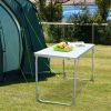 Outsunny 47" Aluminum Lightweight Portable Folding Easy Clean Camping Table with Carrying Handle