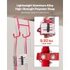 Fire Escape Ladder, 2-Story 13ft Retractable Emergency Safety Fire Escape Ladder, Lightweight Aluminum Alloy with Sturdy Polyester Strap