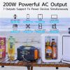 200W Portable Power Station; FlashFish 40800mAh Solar Generator with 60W 18V ETFE Portable Solar Panel; Flashfish Foldable Solar Charger
