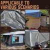 Tarp Heavy Duty Large 10x12 FT, 12 Mil Thick Waterproof with Grommets, UV & Tear Resistant, Plastic Cover for Outdoors, Silver & Brown