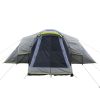 10 People Three Room Family Camping Tent, Dark Gray Polyester Cloth, Fiberglass Poles Camping Tent
