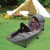 Foldable and portable padded comfortable outdoor nap bed, with adjustable mattress lounge chair, simple, great for camping and other use. XXL